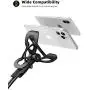 Phone Holder Bed Gooseneck Mount - Lamicall Flexible Arm 360 Mount Clip Bracket Clamp Stand for Cell Phone XS Max XR X 8 7 6 Plus 5 4, S10 S9 S8 S7 S6, Overall Length 33.4In(Black)