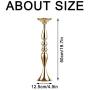 Sziqiqi Metal Centerpiece Vase Flower Centerpiece Holder Riser Stand Tall Candle Holder for Pillar 2Pcs for Wedding Centerpiece Flower Arrangement Birthday Anniversary Party Decoration, Gold 19.7in