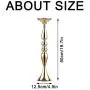 Sziqiqi Metal Centerpiece Vase Flower Centerpiece Holder Riser Stand Tall Candle Holder for Pillar 2Pcs for Wedding Centerpiece Flower Arrangement Birthday Anniversary Party Decoration, Gold 19.7in Sziqiqi Metal Centerpiece Vase Flower Centerpiece Holder Riser Stand Tall Candle Holder for Pillar 2Pcs for Wedding Centerpiece Flower Arrangement Birthday Anniversary Party Decoration, Gold 19.7in