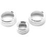 Xotic Tech 3pcs Silver Aluminum Metal Interior AC Climate Control Radio Volume Knob Ring Covers For BMW F20 F21 F22 F30 F31 F80 F32 F33 F36 F82 F83