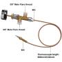 WADEO Low Pressure LPG Propane Gas Fireplace Fire Pit Flame Failure Safety Control Valve Kit （Low Pressure Propane Valve with 3/8'' Flare Inlet & Outlet）, Suitable for Gas Grill, Heater, Fire Pit