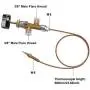WADEO Low Pressure LPG Propane Gas Fireplace Fire Pit Flame Failure Safety Control Valve Kit （Low Pressure Propane Valve with 3/8'' Flare Inlet & Outlet）, Suitable for Gas Grill, Heater, Fire Pit