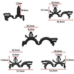 Auto Clips Car Wire Harness Routing Clip Assortment Wiring Harness Wire Loom Routing Clips Universal 125 PCS Retainer Car Clips Contains 6 different sizes Replacement Parts For Honda GM Mazda