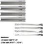 Direct Store Parts Kit DG120 Replacement for BBQ Grillware GSC2418, GSC2418N Gas Grill Heat Plate and Burner, 4 Pack (Stainless Steel Burner + Stainless Steel Heat Plate)