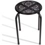 dar Living Daisy Metal Stool, Black (2-Pack)