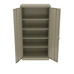 Tennsco 7224SD 7224 24 Gauge Steel Standard Welded Storage Cabinet, 4 Shelves, 200 lb. Capacity per Shelf, 36'' Width x 72'' Height x 24'' Depth, Sand