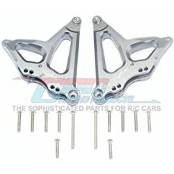 for Traxxas Unlimited Desert Racer 4X4 (#85076-4) Upgrade Parts Aluminum Rear Damper Mount - 1Pr Set Gray Silver