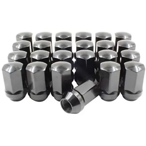 Wheel Accessories Parts Set of 24 14x1.5 Lug Nuts fit GM 9596070 611-236 Wheel Lug Nut (Black) Wheel Accessories Parts Set of 24 14x1.5 Lug Nuts fit GM 9596070 611-236 Wheel Lug Nut (Black)