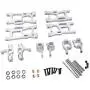Tongina Upgrade Metal Front/Rear Swing Arms & Steering Hub C Seat Parts Kit for WLtoys 144001 RC Car Replacements - Silver Tongina Upgrade Metal Front/Rear Swing Arms & Steering Hub C Seat Parts Kit for WLtoys 144001 RC Car Replacements - Silver