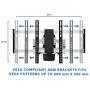 Mount-It! MI-9464 Heavy Duty Full Motion TV Wall Mount with Universal Bracket Design for LCD/LED/Plasma TVs up to 70 inches
