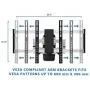 Mount-It! MI-9464 Heavy Duty Full Motion TV Wall Mount with Universal Bracket Design for LCD/LED/Plasma TVs up to 70 inches