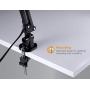 Bostitch Office VLF100 LED Swing Arm Desk Lamp with Clamp Mount, 36'' Reach, Includes LED Bulb,Black
