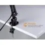 Bostitch Office VLF100 LED Swing Arm Desk Lamp with Clamp Mount, 36'' Reach, Includes LED Bulb,Black