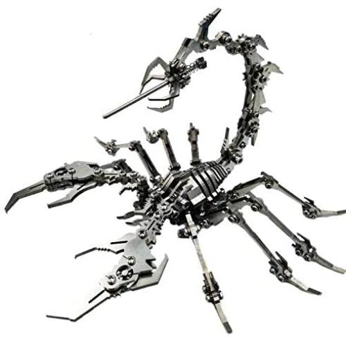 3D Metal Puzzle Scorpion DIY Model Kit, Puzzle Jigsaw Scorpion King 3D Stainless Steel Ornaments