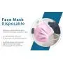 Pink Face Mask, Pink Disposable Face Mask, Disposable Masks Pink, Daily Protection Mask with Filter Layer and Knitted Earloops Pink Face Masks (Pack of 50) Pink Face Mask, Pink Disposable Face Mask, Disposable Masks Pink, Daily Protection Mask with Filter Layer and Knitted Earloops Pink Face Masks (Pack of 50)