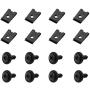 X AUTOHAUX 8pcs Black Spring Metal U-Type Clips with Screws Car Fender Trim Panel Fasteners
