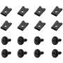X AUTOHAUX 8pcs Black Spring Metal U-Type Clips with Screws Car Fender Trim Panel Fasteners