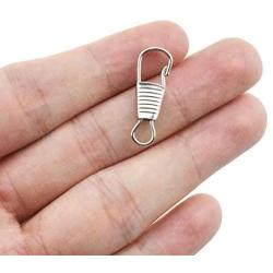 Yadaland Metal Solid Zipper Pull Tab Tag Handle Fixer 0.06inch(1.5mm) Small Clasp Diameter Fit Hole for Winter Jacket Boot Jean Suitcase Luggage Coat Spring Lock Clip On No Tool Needed Silver 15Pack