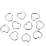 Dovewill 10 Pieces Heart Shape Metal Craft Ring Buckle for Belts Bags Strap Shoes Silver
