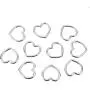 Dovewill 10 Pieces Heart Shape Metal Craft Ring Buckle for Belts Bags Strap Shoes Silver