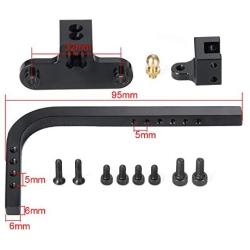 Que-T Metal Aluminum Adjustable Tow Trailer Hitch for 1/10 RC Crawler Axial SCX10 Upgrades Parts