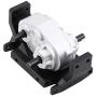 Qiterr Metal Gearbox Transfer Case with Mount for SCX10 / D90 1/10 RC Crawler Car RC Metal Transfer Case Black + Silver Part