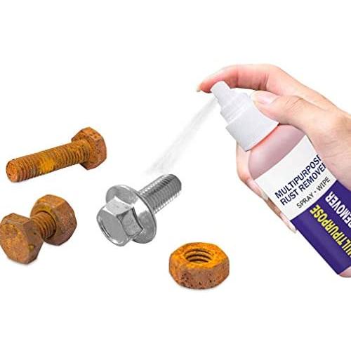 RustOut Instant Remover Spray 100ML - Rust Stain Remover - Easily Clean - for Metal Parts, Rollers, Door Hinges and Brake Parts, Anti Corrosion and Anti Rust, for RVs, Boats, Cars