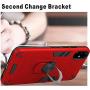Samsung Galaxy A71 4G Screen Protector Folmeikat 360 Degree Rotating Metal Ring Cover with Kickstand Protective Phone Case (NOT for Samsung A71 5G/5G UW) 6.7'' (Red)
