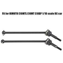 RC Car Drive Shaft, 2 Pcs Metal Front Rear Universal Drive Shaft for HIMOTO E10MTL E10MT E10BP 1/10 Remote Control Car(Black)