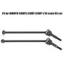 RC Car Drive Shaft, 2 Pcs Metal Front Rear Universal Drive Shaft for HIMOTO E10MTL E10MT E10BP 1/10 Remote Control Car(Black)