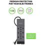 Belkin 12-Outlet Power Strip Surge Protector, 8ft Cord(3,940 Joules), Gray