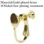 (Apfel) 20 pcs Hypoallergenic Screwback Leverback Clip On Earclips 8mm Flat Plated, [ Gold ] Non Pierced EarsNon Metal Allergy, Parts, カン無し 丸皿8mmイヤリング ゴールド