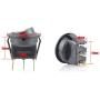 Cllena Car Truck Rocker Toggle LED Switch Shell 3 Pins On-Off Control 12V (Green Light)