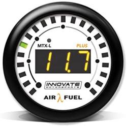 Innovate Motorsports 3918 MTX Series MTX-L Plus Wideband Gauge, Black/White, 52mm