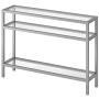 Henn&Hart AT0173 Industrial Console Sofa Table, 3-Tier Open Shelf Entryway/Hallway Table for Living Room, Multiple Co Modern Console Table, 42'', Silver