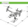 Fascinations Metal Earth V-22 Osprey 3D Metal Model Kit