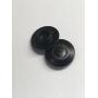 3/8'' (0.375 inch) Flush Mount Black Plastic Body and Sheet Metal Hole Plug - Qty 25