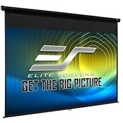 Elite Screens Manual Series, 80-INCH, Pull Down Manual Projector Screen with AUTO LOCK, Movie Home Theater 8K / 4K Ultra HD 3D Ready, 2-YEAR WARRANTY, M80NWV, 4:3, white