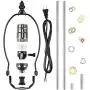 Canomo Black Finish Make-A-Lamp Kit 3-Way with 8 Inch Harp, 2 Pieces 12'' Lamp Pipe, and All Parts Needed and Instructions for DIY Lamp Design or Repair… Canomo Black Finish Make-A-Lamp Kit 3-Way with 8 Inch Harp, 2 Pieces 12'' Lamp Pipe, and All Parts Needed and Instructions for DIY Lamp Design or Repair…