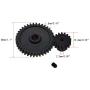 Metal Diff Main Gear 38T & Motor Pinion Gear 17T Metal for RC 1/18 WLtoys A959 A949 A969 A979 Replacement of A949-24 RC Car Buggy Upgrade Parts and 2 Tools(Black) Metal Diff Main Gear 38T & Motor Pinion Gear 17T Metal for RC 1/18 WLtoys A959 A949 A969 A979 Replacement of A949-24 RC Car Buggy Upgrade Parts and 2 Tools(Black)