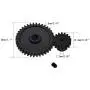 Metal Diff Main Gear 38T & Motor Pinion Gear 17T Metal for RC 1/18 WLtoys A959 A949 A969 A979 Replacement of A949-24 RC Car Buggy Upgrade Parts and 2 Tools(Black)