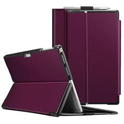 Fintie Case for Microsoft Surface Pro 7 Compatible with Surface Pro 6 / Surface Pro 5 12.3 Inch Tablet, Hard Shell Slim Portfolio Cover Work with Type Cover Keyboard (Purple)