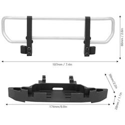 RC Front Bumper Metal Front Bumper Base RC Car Accessory Parts Fit Compatible with TRX4 / TRX6 1/10 RC Crawler Car