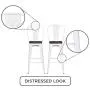 DHP Luxor 30'' Metal Wood Seat, White, Set of 2 Bar Stool DHP Luxor 30'' Metal Wood Seat, White, Set of 2 Bar Stool