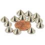 RuiLing 50pcs Cone Studs Rivet Bullet Spikes Rapid Rivets Rock Leathercraft Decorations Accessory Handmade DIY Crafts for Punk Jewelry Shoes Clothes Bags Garment 10x7mm Silver