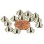 RuiLing 50pcs Cone Studs Rivet Bullet Spikes Rapid Rivets Rock Leathercraft Decorations Accessory Handmade DIY Crafts for Punk Jewelry Shoes Clothes Bags Garment 10x7mm Silver