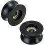 Letool 4pcs 608zz coated pa66 nylon 1.57inches bearing roller wheel 8x40x20mm U type groove pulley