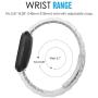 MoKo Band Compatible with Fitbit Versa/Versa 2/Versa lite Edition/Versa Special Edition, Stainless Steel Metal Watch Band Replacement Strap Bracelet - Silver