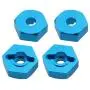 Hobbypark 12mm Aluminum Wheel Hex Drive Hub Adaptor (4P) & M4 Locknut (4P) RC Model Car Parts Blue