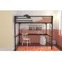DHP Miles Metal Full Loft Bed with Desk, Black DHP Miles Metal Full Loft Bed with Desk, Black